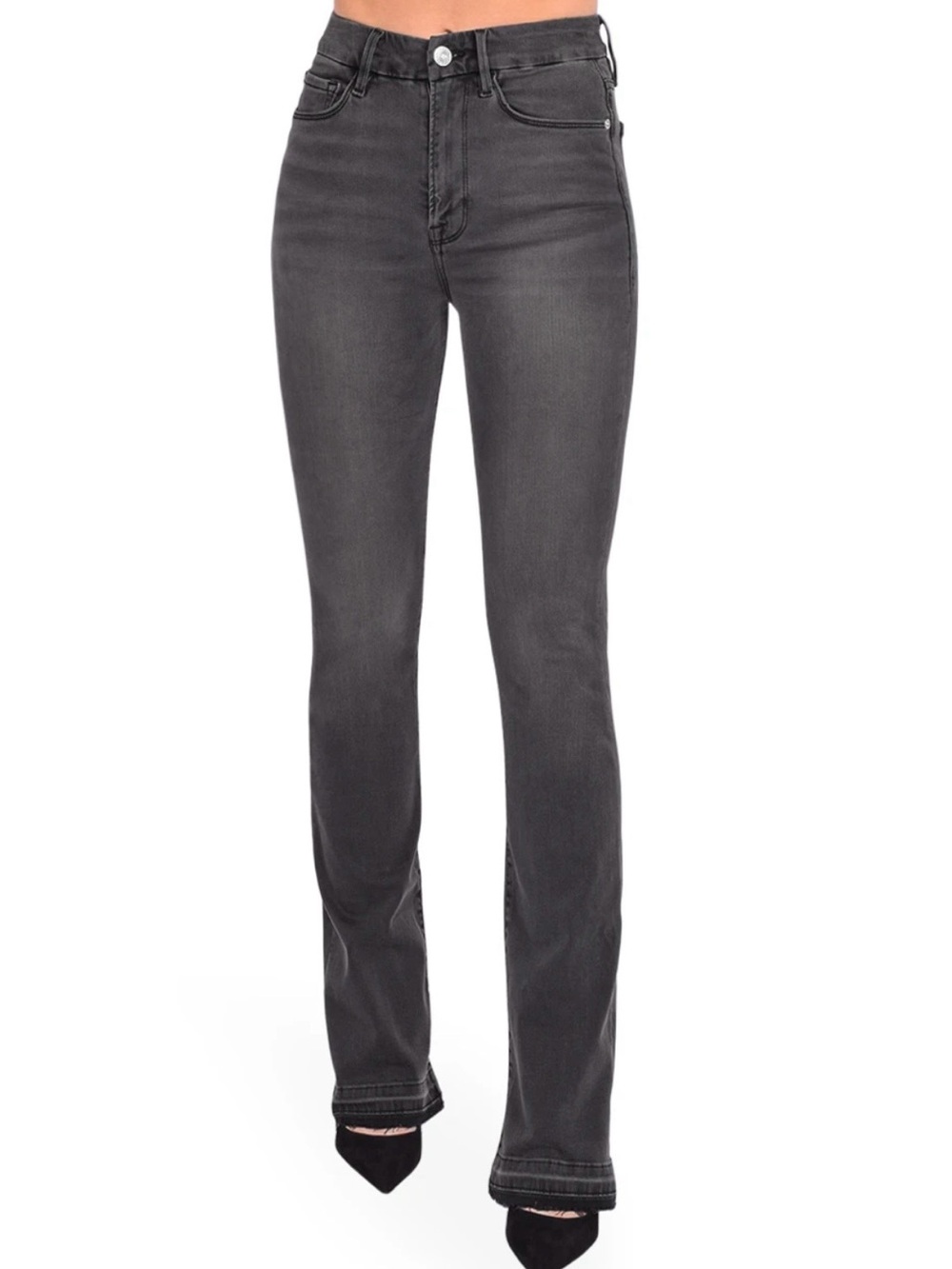 FRAME Le Mini Boot Tundra Gray Bootcut Jeans  27